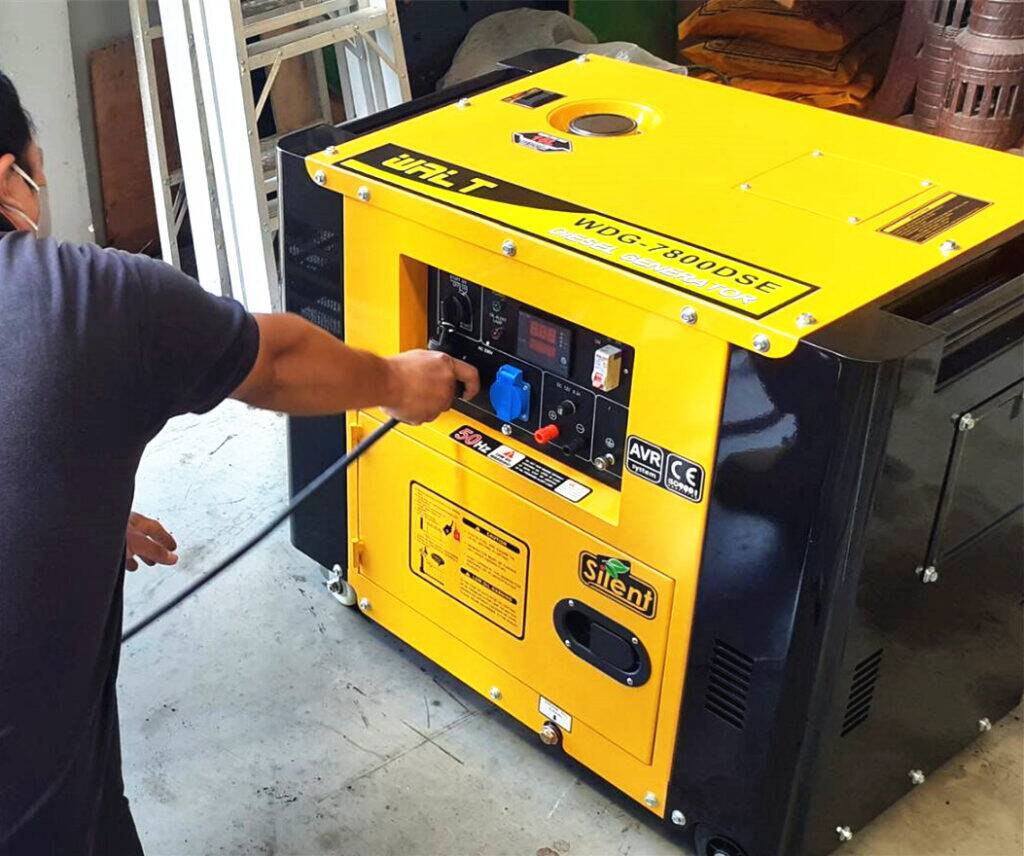 electric start of air-cooled silent diesel generator