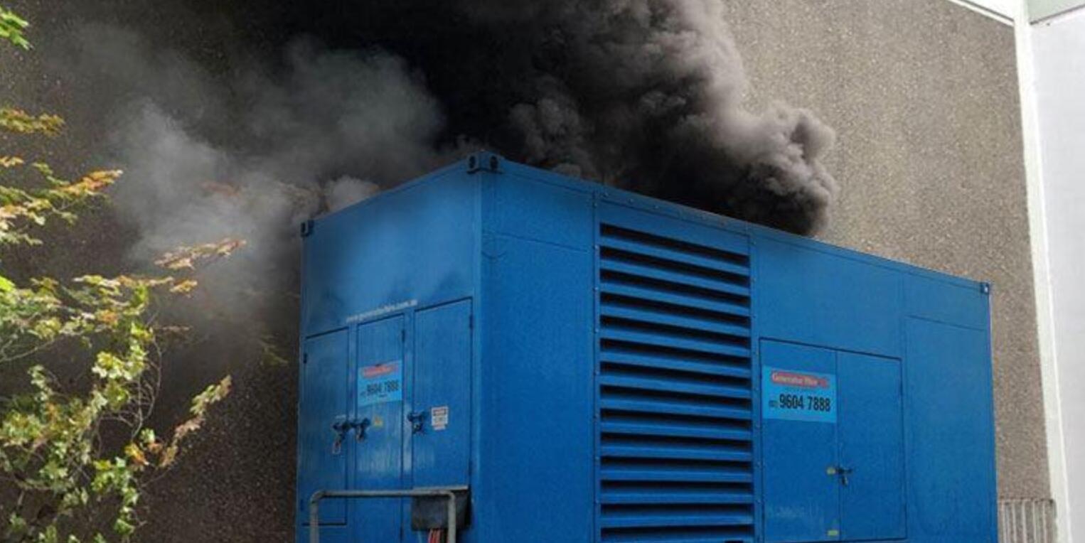 diesel generator wet stacking causing black smoke and carbon buildup