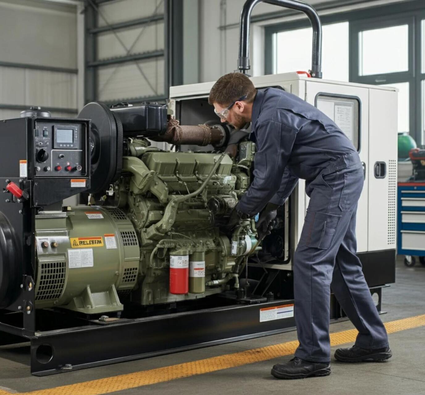 diesel generator fuel and air system inspection