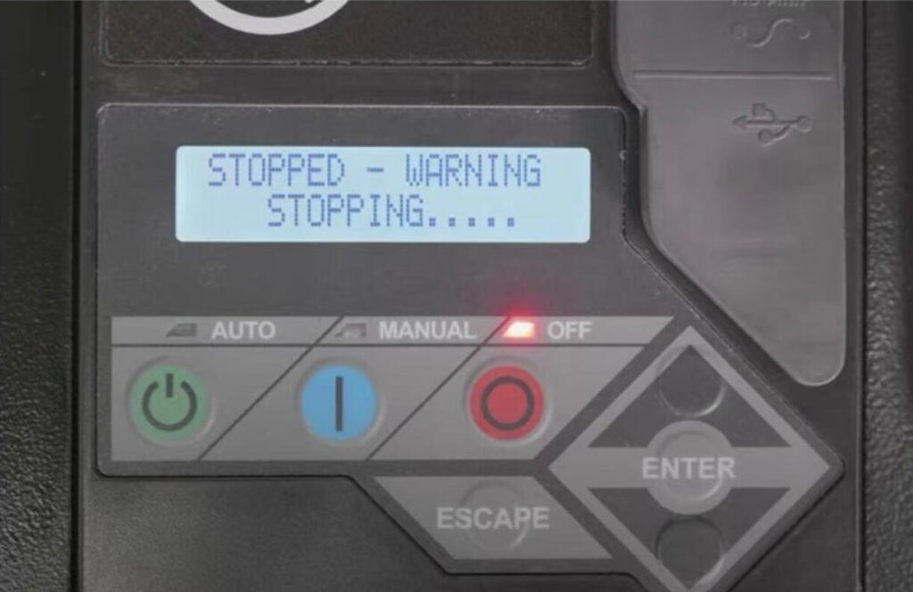 diesel generator won't start troubleshooting at control panel