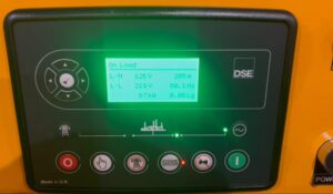 Diesel generator voltage and frequency testing