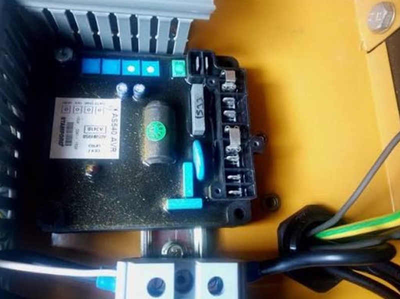 Generator AVR installed inside a diesel generator alternator terminal box