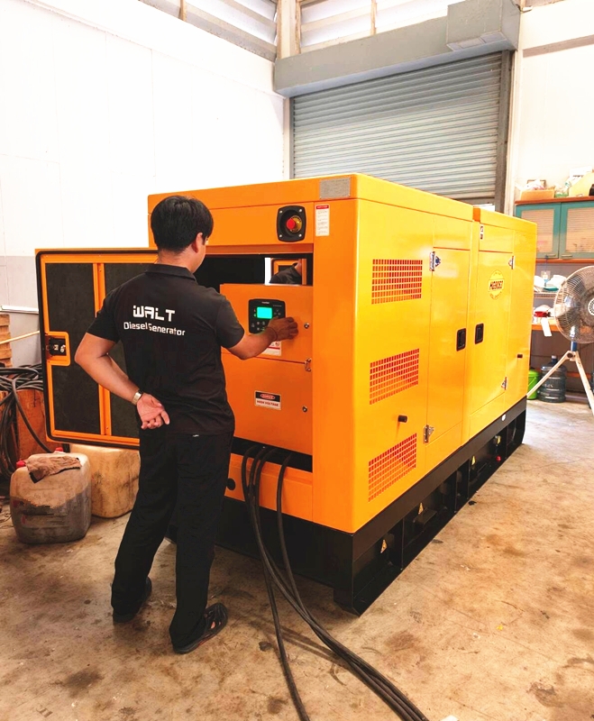 Diesel Generator running during load testing